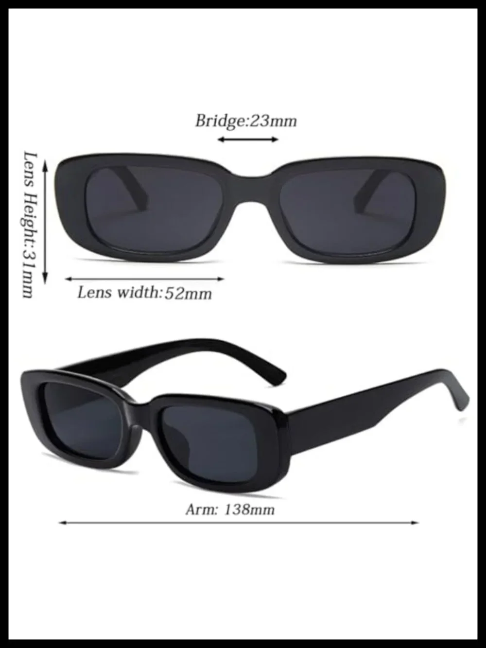 4 Pack Retro Vintage Sunglasses Small Square Rectangle 90s Y2K for Women